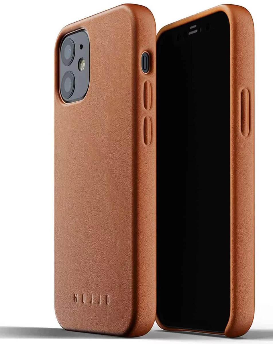 Levně Kryt MUJJO Full Leather Case for iPhone 12 mini - Tan (MUJJO-CL-013-TN)