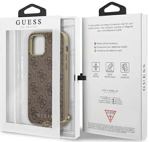 CG MOBILE Guess - Funda de Piel sintética para iPhone 15 Pro MAX