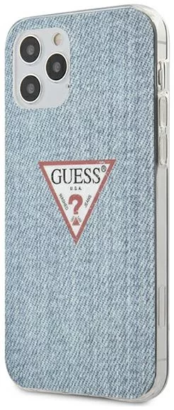 Levně Kryt Guess iPhone 12/12 Pro 6,1" Light blue hardcase Jeans Collection (GUHCP12MPCUJULLB)