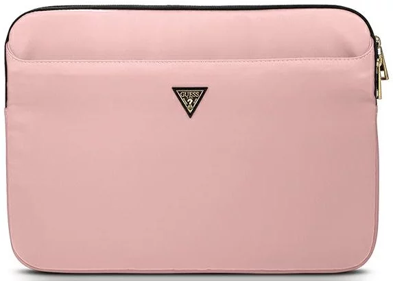 Levně Pouzdro Guess Sleeve 13" Pink Nylon Triangle Logo (GUCS13NTMLLP)