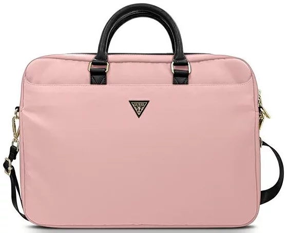 Levně Pouzdro Guess Sleeve 16" Pink Nylon Triangle Logo (GUCB15NTMLLP)