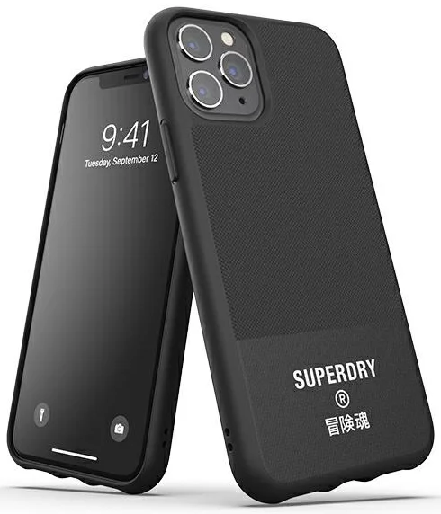 Levně Kryt SuperDry Moulded Canvas iPhone 11 Pro Ma x Case Black (41550)