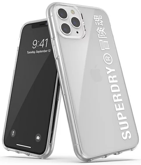 Levně Kryt SuperDry Snap iPhone 11 Pro Clear Case White (41579)
