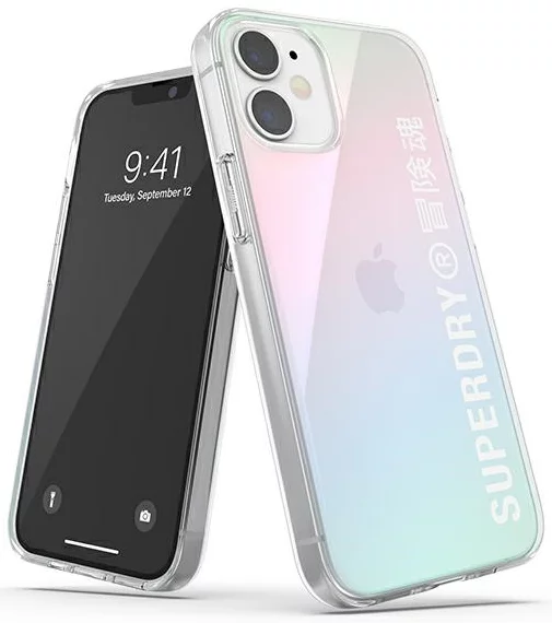 Levně Kryt SuperDry Snap iPhone 12 mini Clear Case Gradient (42598)