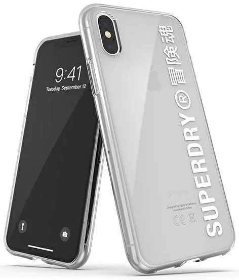 Levně Kryt SuperDry Snap iPhone X/Xs Clear Case White (41576)
