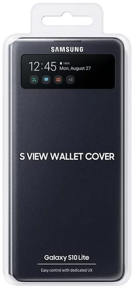 Cover Case Samsung EF-EG770PB S10 Lite G770 black S View Wallet
