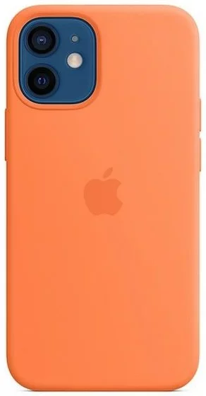 Levně Kryt Apple iPhone 12 mini Silicone Case with MagSafe - Orange (MHKN3ZM/A)