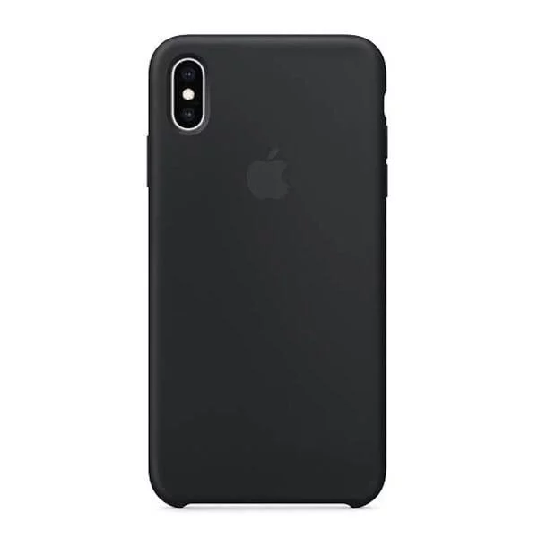 Levně Kryt Apple iPhone XS Max Silicone Case Black (MRWE2ZM/A)