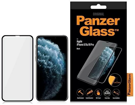 Levně Ochranné sklo PanzerGlass Apple iPhone X/Xs/11 Pro - Black