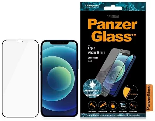Levně Ochranné sklo PanzerGlass iPhone 12 Mini Black