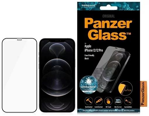 Levně Ochranné sklo PanzerGlass iPhone 12/12 Pro Black
