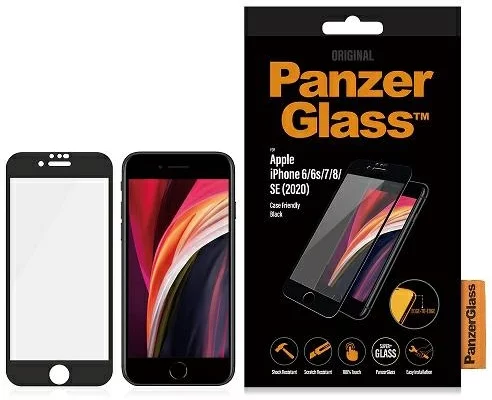 Levně Kryt PanzerGlass E2E Super+ iPhone 6/6s/7/8 /SE 2020 Case Friendly czarny/black (2679)