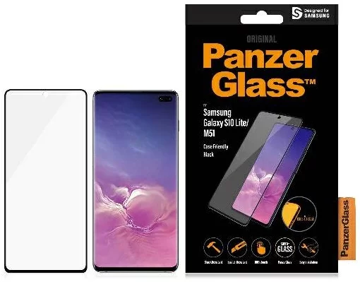 Levně Ochranné sklo PanzerGlass E2E Super+ Samsung S10 Lite CG770/M51 Case Friendly Black (7210)