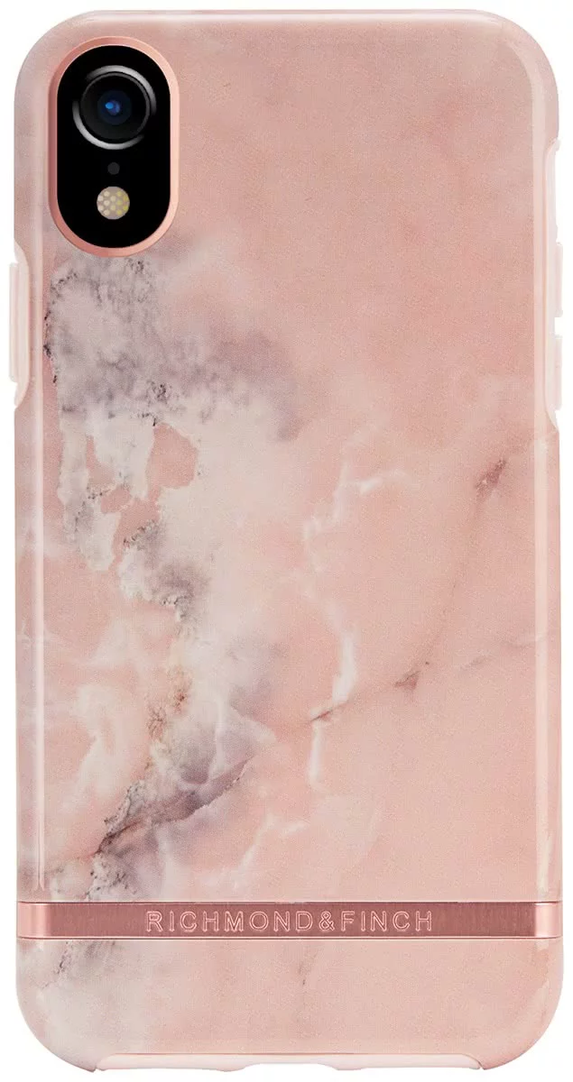 Case Richmond Finch Pink Marble for iPhone XR ROSE GOLD DETAILS