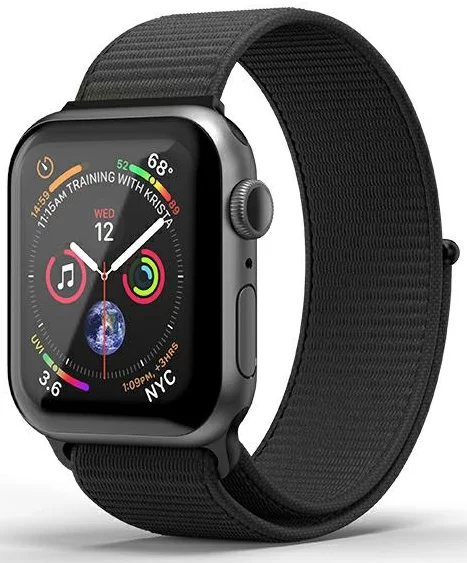 Levně Řemínek SuperDry Watchband Apple Watch 38/40mm Nylon Weave black 41673 (41673)