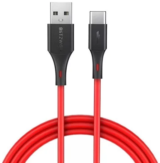 BlitzWolf USB-C kabel BlitzWolf BW-TC15 3A 1,8 m - červený