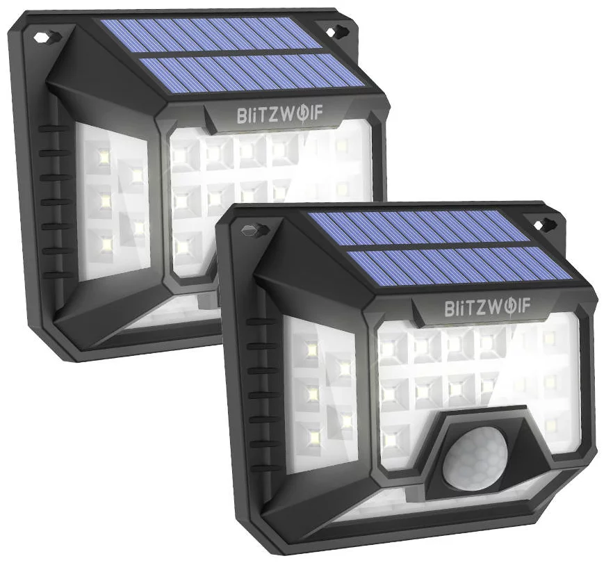 Svetlo Blitzwolf External LED solar lamp BW-OLT3 with dusk and motion sensor (5907489604451)