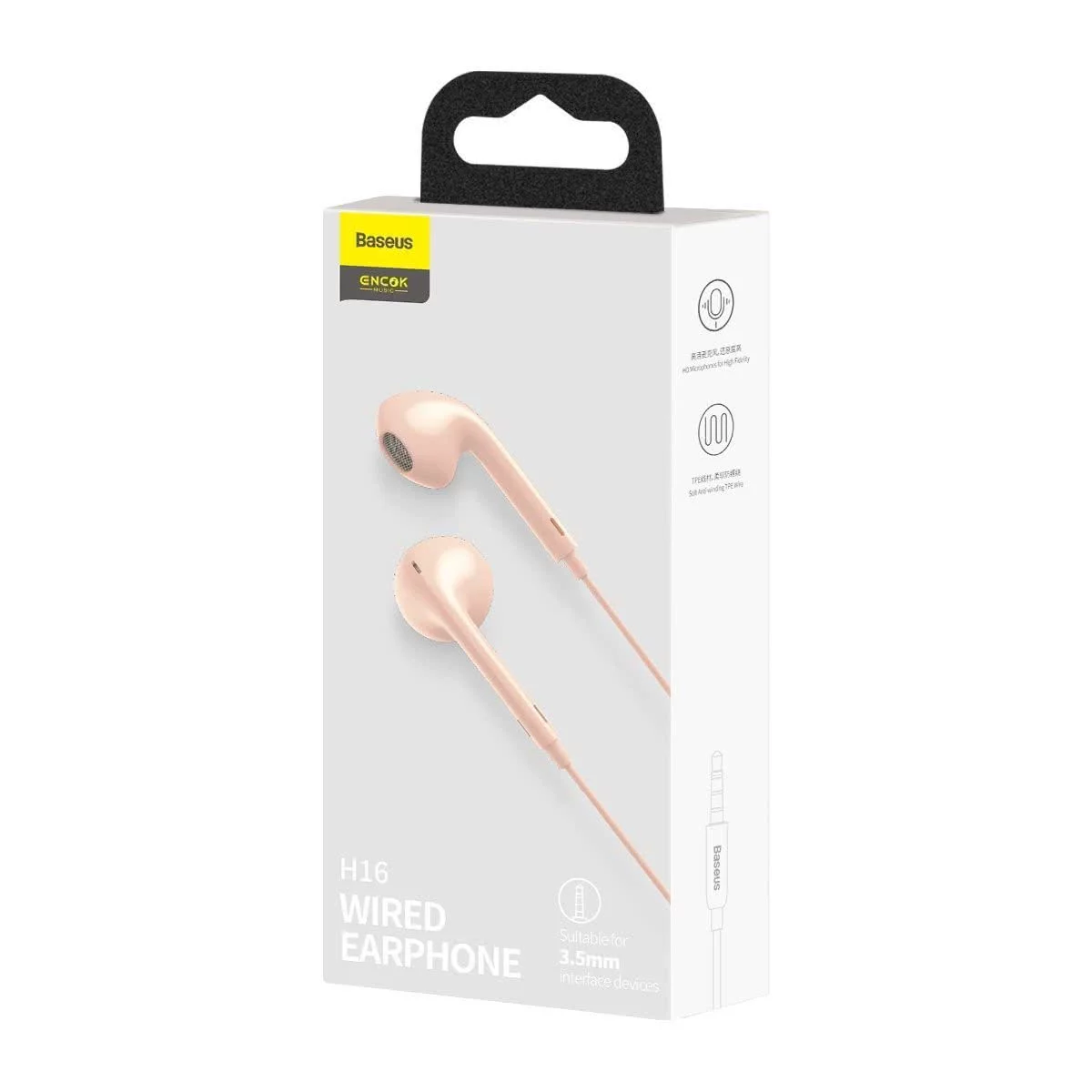 Headphones Baseus Encok Earphone H16 pink NGH16 04