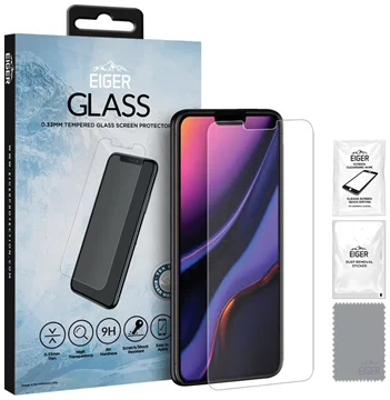 Eiger GLASS Tempered Glass Screen Protector for Apple iPhone 11 Pro Max/XS Max  in Clear (EGSP00521)