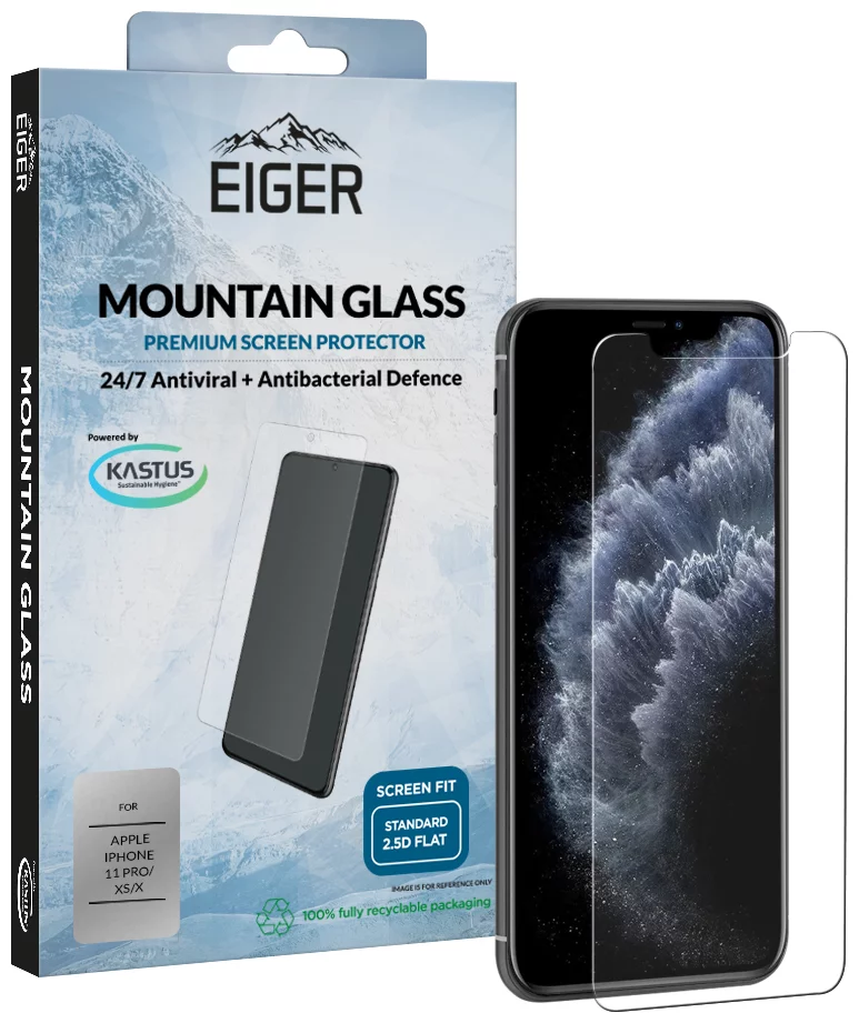 Ochranné sklo Eiger GLASS Tempered Glass Screen Protector for Apple iPhone 11 Pro /XS/X in Clear