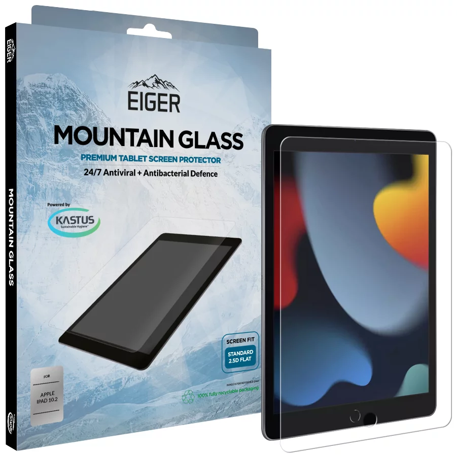 E-shop Ochranné sklo Eiger GLASS Tempered Glass Screen Protector for Apple iPad 10.2 (2019) & (2020) in Clear
