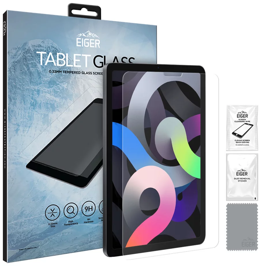 E-shop Ochranné sklo Eiger GLASS Screen Protector for Apple iPad Air (2020)/iPad Pro 11 (2018) & (2020) in Clear (EGSP00666)