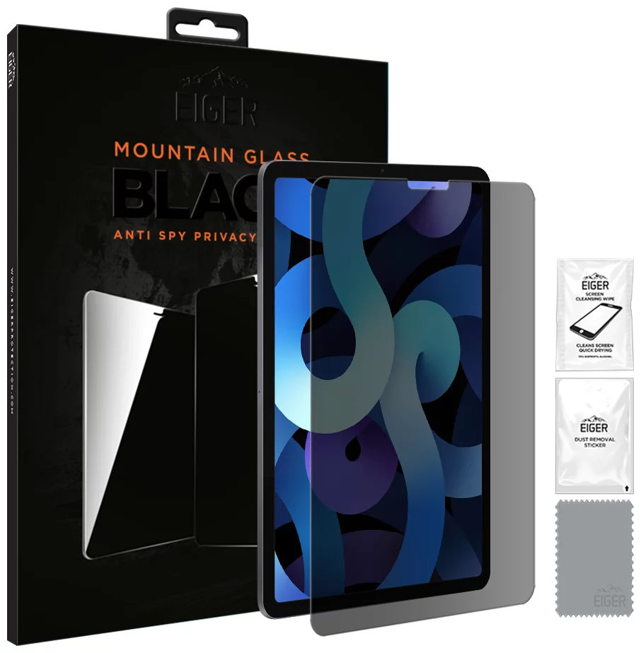 Ochranné sklo Eiger Mountain Black Anti Spy Privacy Glass Screen Protector for Apple iPad Air (2020)