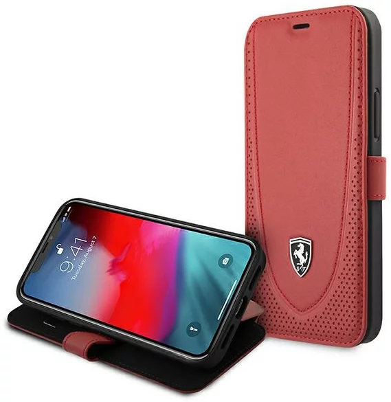 Case Ferrari Feogoflbkp12lre Iphone 12 Pro Max 6 7 Red Book Off Track Perforated Feogoflbkp12lre