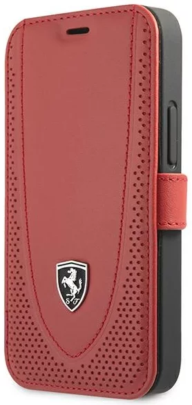 Levně Kryt Ferrari FEOGOFLBKP12SRE iPhone 12 mini 5,4" red book Off Track Perforated (FEOGOFLBKP12SRE)