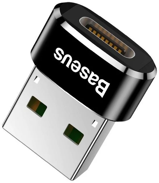 Redukce Baseus USB-C to USB-A adapter 5A (Black) (6953156263536)