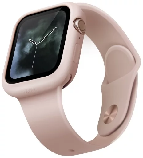Levně Kryt UNIQ Lino Apple Watch Series 4/5/6/SE 44mm. blush pink (UNIQ-44MM-LINOPNK)
