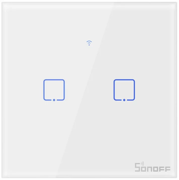 Levně Smart Switch WiFi + RF 433 Sonoff T1 EU TX (2-channel)