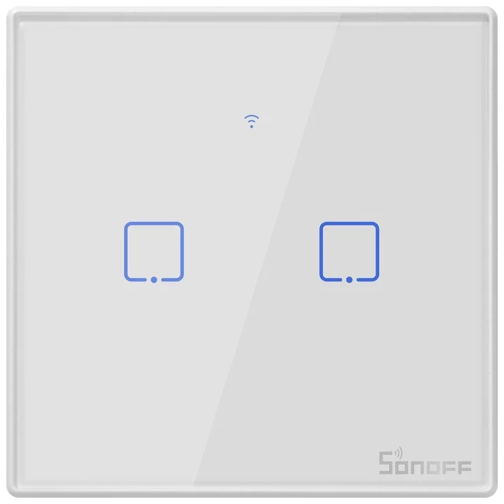 Levně Smart Switch WiFi + RF 433 Sonoff T2 EU TX (2-channel)