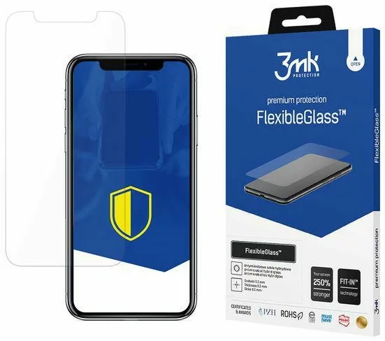 Ochranné sklo 3MK FlexibleGlass iPhone X Hybrid Glass