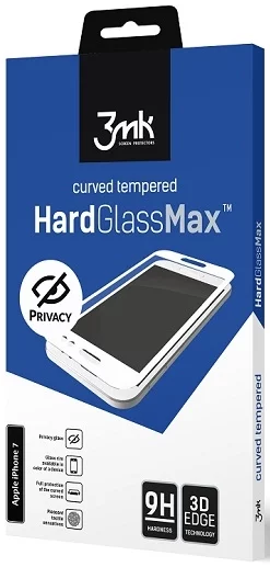 Ochranné sklo 3MK Glass Max Privacy iPhone 6/6S Plus white, FullScreen Glass Privacy 