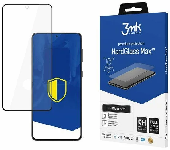 Ochranné sklo 3MK HardGlass Max FP Samsung G998 S21 Ultra black, FullScreen Glass 