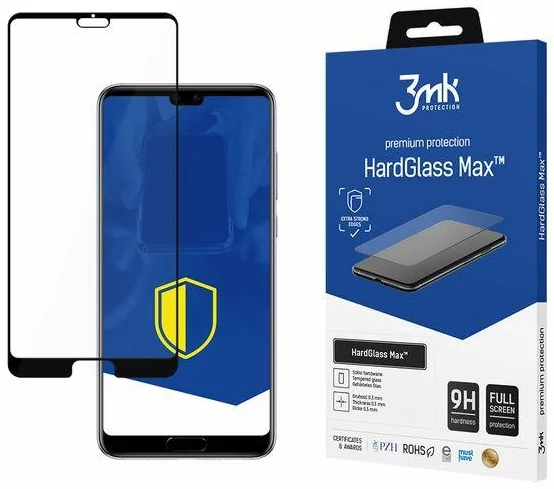E-shop Ochranné sklo 3MK Huawei P20 Black - 3mk HardGlass Max