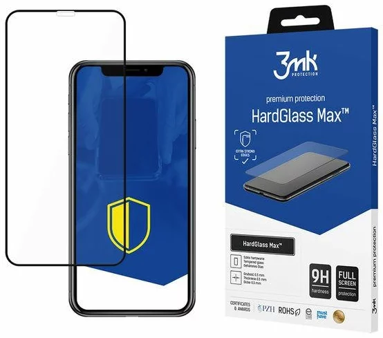 Ochranné sklo 3MK Apple iPhone 11 Black - 3mk HardGlass Max