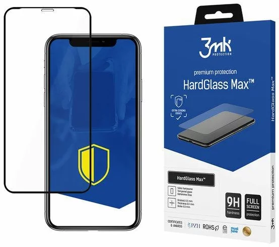 Ochranné sklo 3MK Apple iPhone 11 Pro Max Black - 3mk HardGlass Max