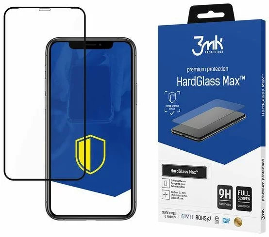 Ochranné sklo 3MK Apple iPhone Xr Black - 3mk HardGlass Max