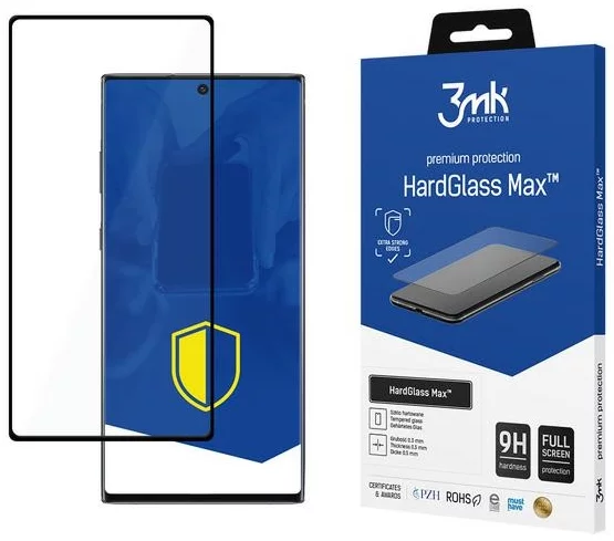 Ochranné sklo 3MK HardGlass Max New Samsung Note 10+ N975 black, FullScreen Glass Sensor-Dot 