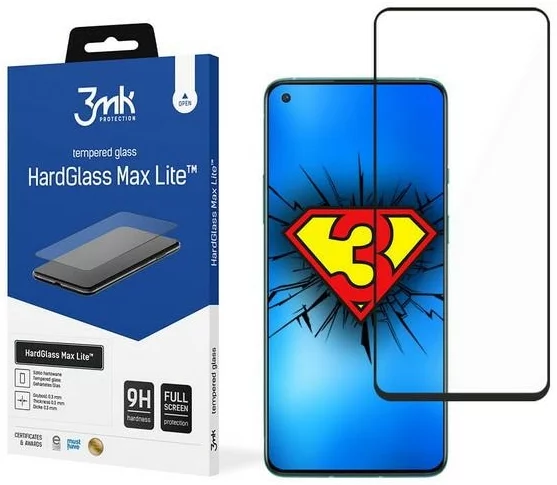 Ochranné sklo 3MK HG Max Lite OnePlus 8T/9 black 