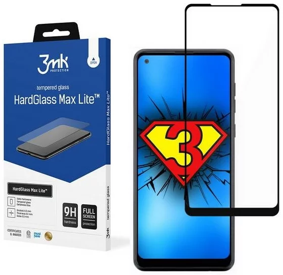 Ochranné sklo 3MK Samsung Galaxy A21s Black - 3mk HardGlass Max Lite