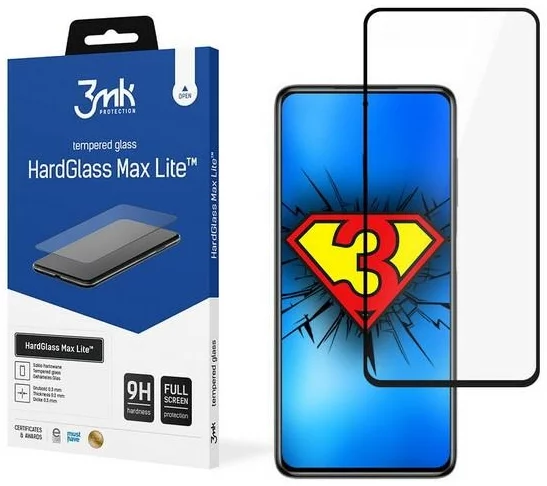 Ochranné sklo 3MK HG Max Lite Xiaomi Poco X3 black (5903108306591)
