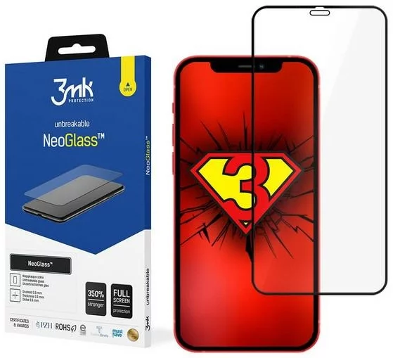 Ochranné sklo 3MK Apple iPhone 12 Pro Max Black - 3mk NeoGlass