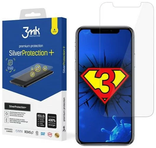 Levně Ochranná fólia 3MK Silver Protect+ iPhone 11 Pro Wet-mounted Antimicrobial film