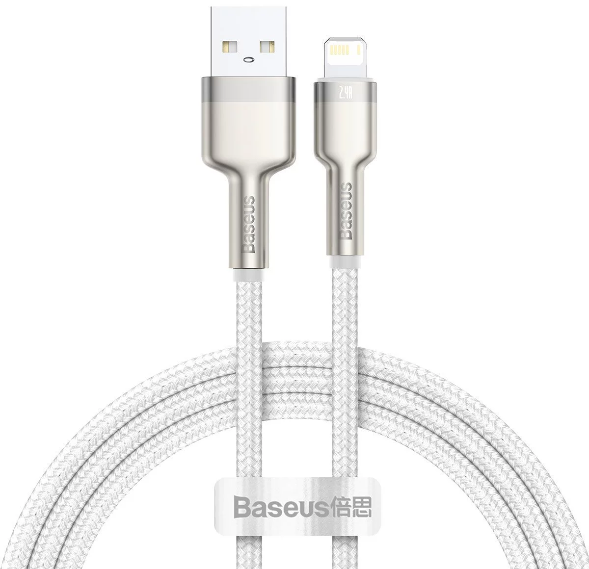 Kábel Baseus USB cable for Lightning Cafule, 2.4A, 1m (white) (6953156202252)