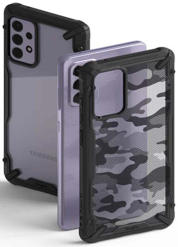 Case RINGKE FUSION X GALAXY A72 5G CAMO BLACK (8809785453849)