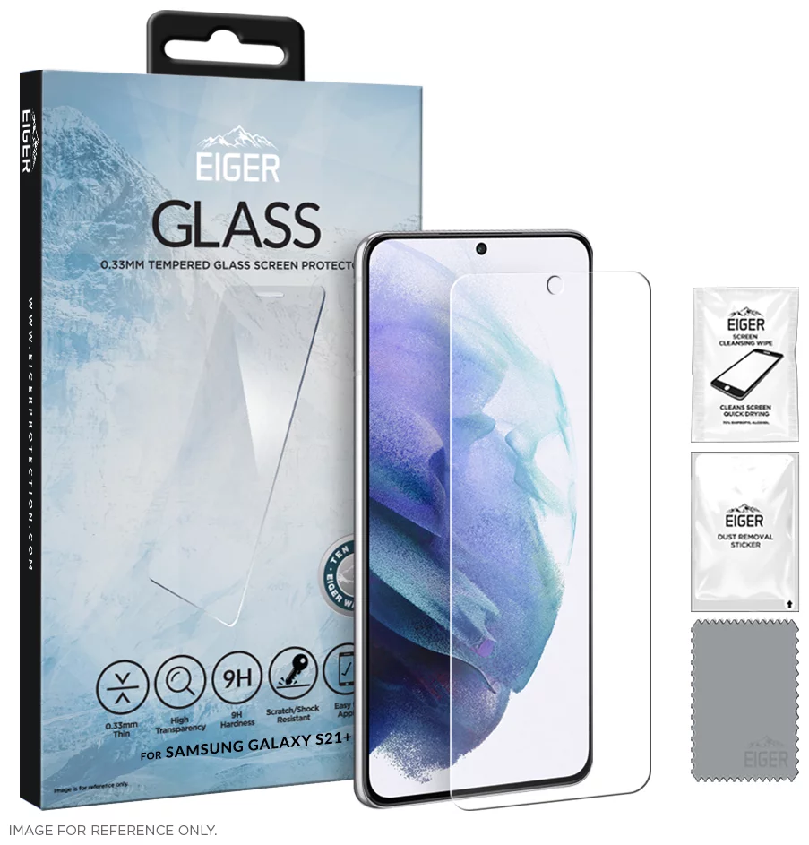 Ochranné sklo Eiger GLASS Screen Protector for Samsung Galaxy S21+ (EGSP00741)