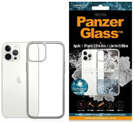 Levně Kryt PanzerGlass ClearCase iPhone 12 Pro Max Satin Silver AB (0272)